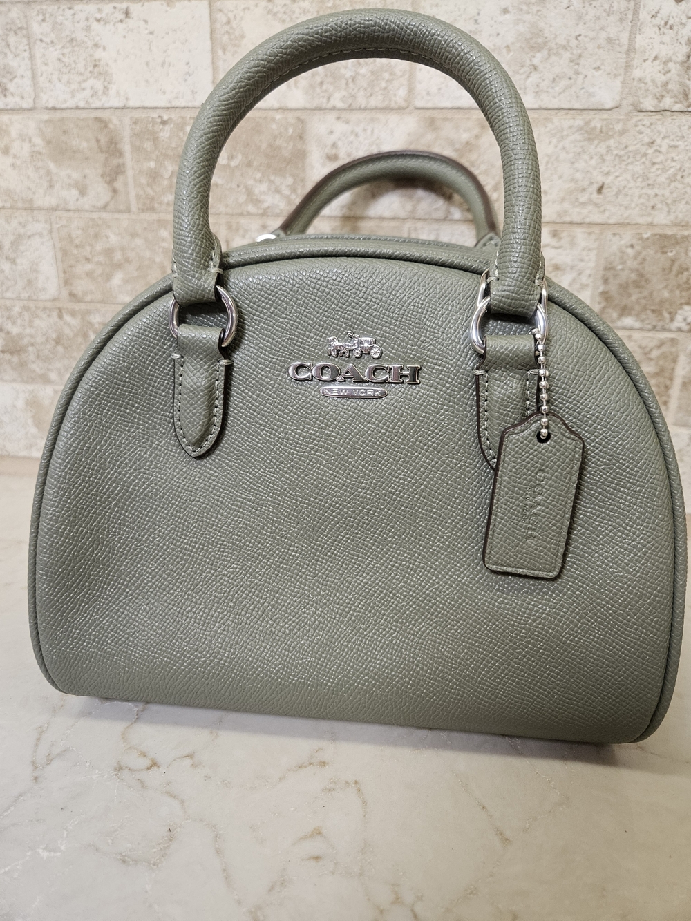 Coach Sydney Satchel in Sage Green NWT